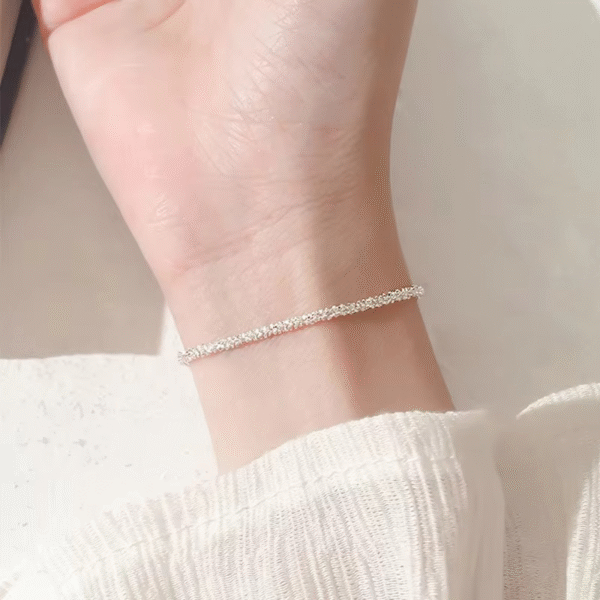 925 Sterling Silver Gypsophila Bracelet – Adjustable Elegant Gift