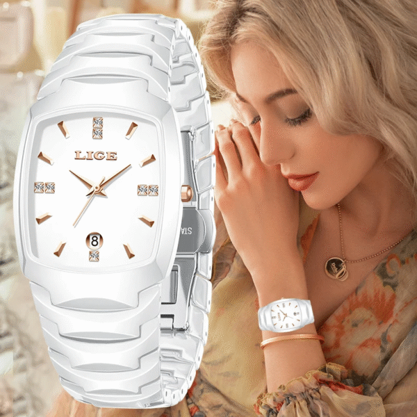 LIGE Luxury Women’s Quartz Watch | Elegant Stainless Steel
